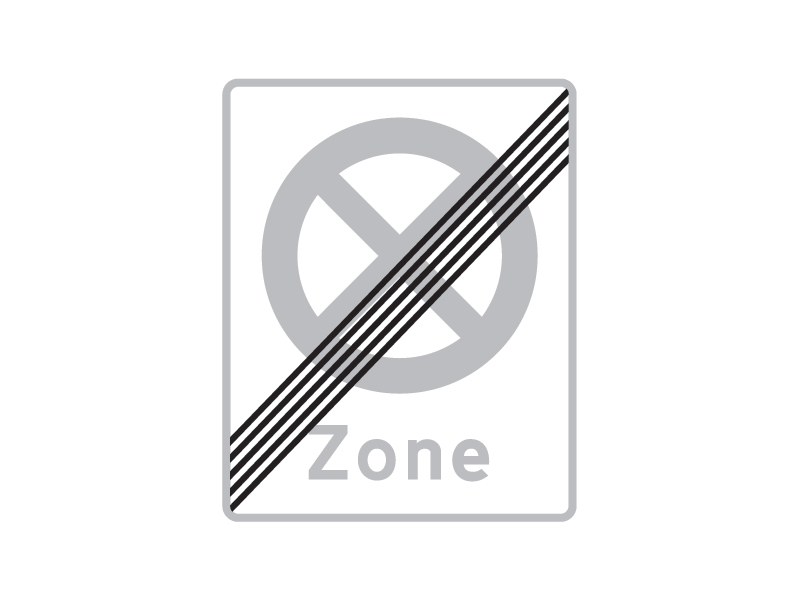 E69_1 - Ophør af zone med standsning forbudt.
